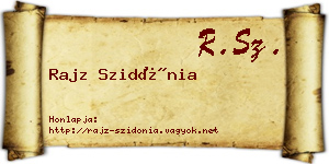 Rajz Szidónia névjegykártya
